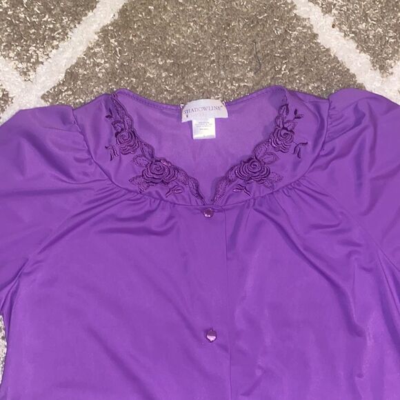 Shadowline Pedals Short Sleeve Button Down MuMu Gown - Picture 3 of 7